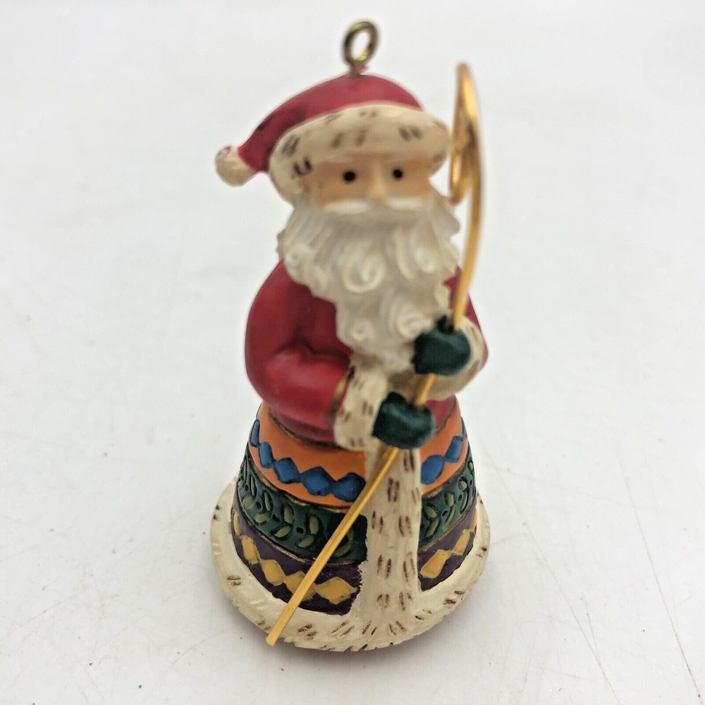 Carlton Cards Heirloom Ornament  Saint Nick Santa VINTAGE UNIQUE Red Colorrful